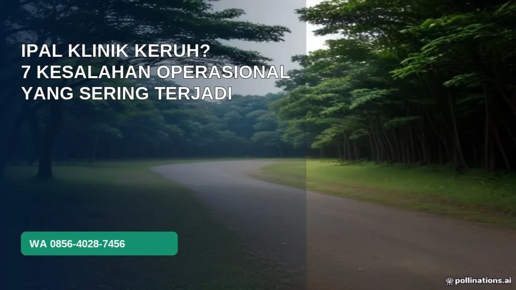 Petugas memeriksa IPAL klinik yang menghasilkan air olahan keruh