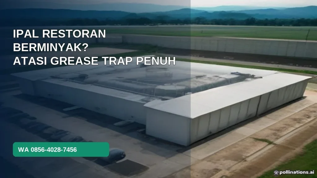 Petugas memeriksa grease trap dan IPAL restoran yang penuh minyak