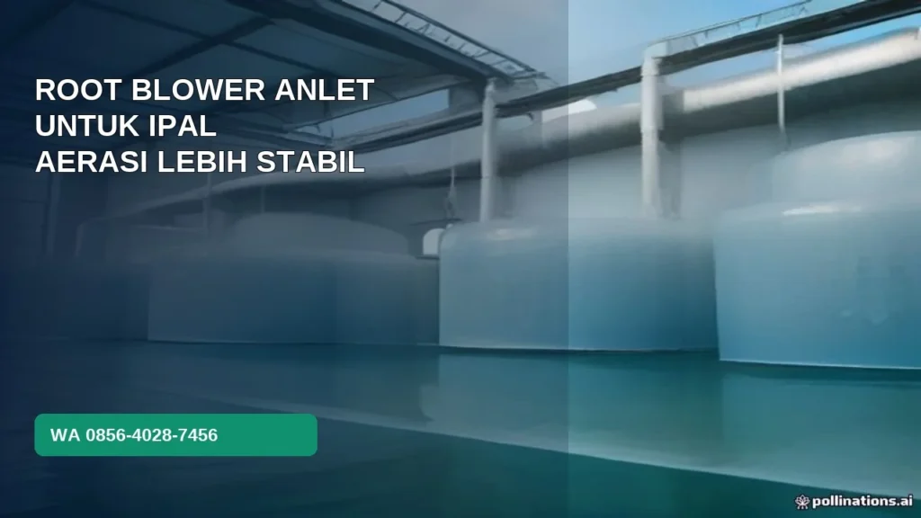 Operator memeriksa Root Blower ANLET untuk aerasi IPAL
